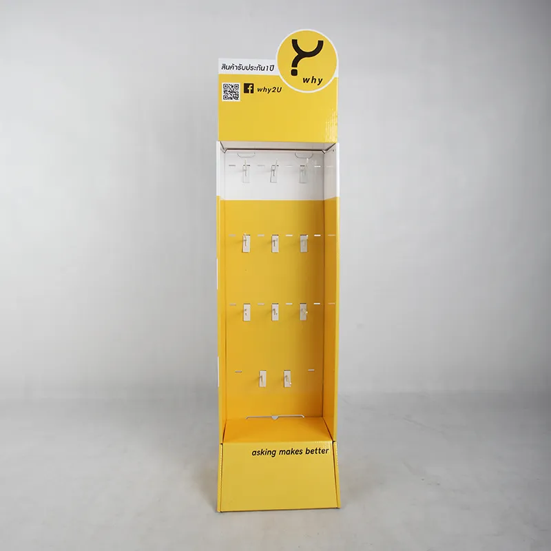 Quid sunt apicibus acquirendis pro customising Cardboard Propono Sta cum Hooks?