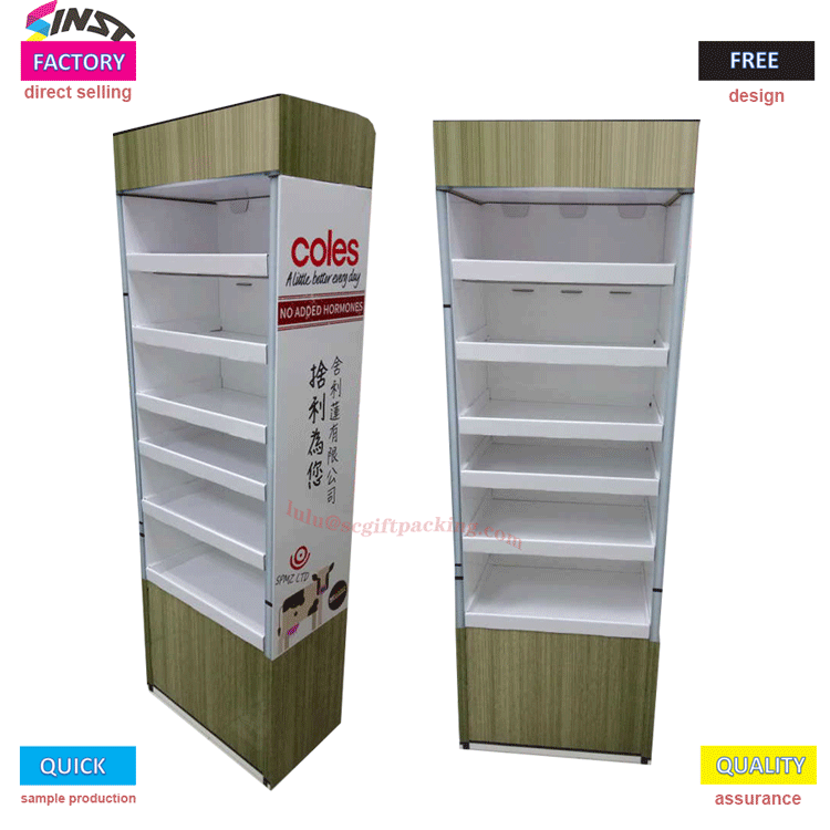 Oculi captans Cardboard Display Rack ad lac Tea