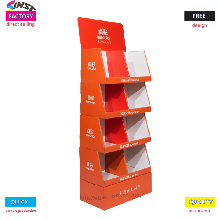 Paper towel corrugated box display rack