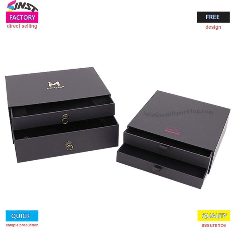 Luxuria Ring Packaging Jewelry Paper Cardboard Drawer Gift Boxes