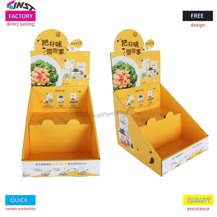 Supermarket condimentis countertop cardboard ostentationem arca